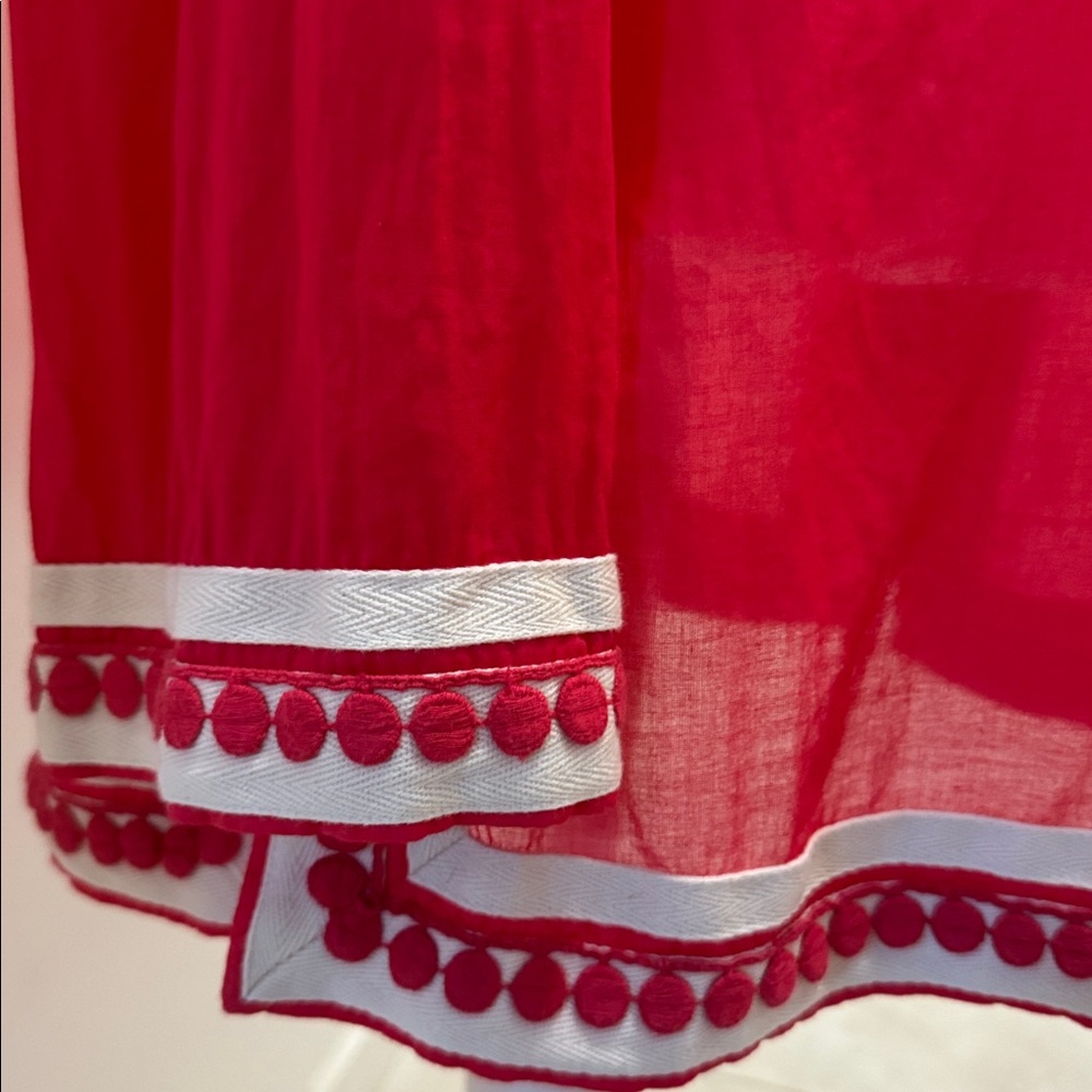 Tory Burch Red Tunic Coverup Top - Picture 9 of 10